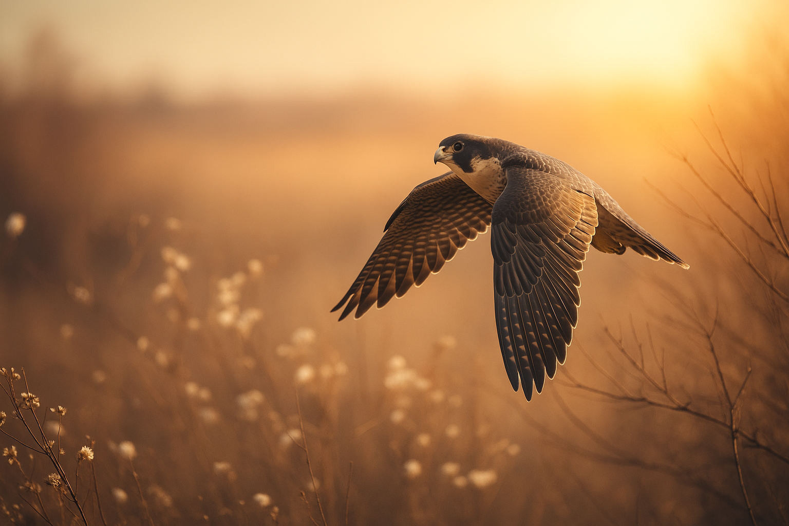 A majestic falcon